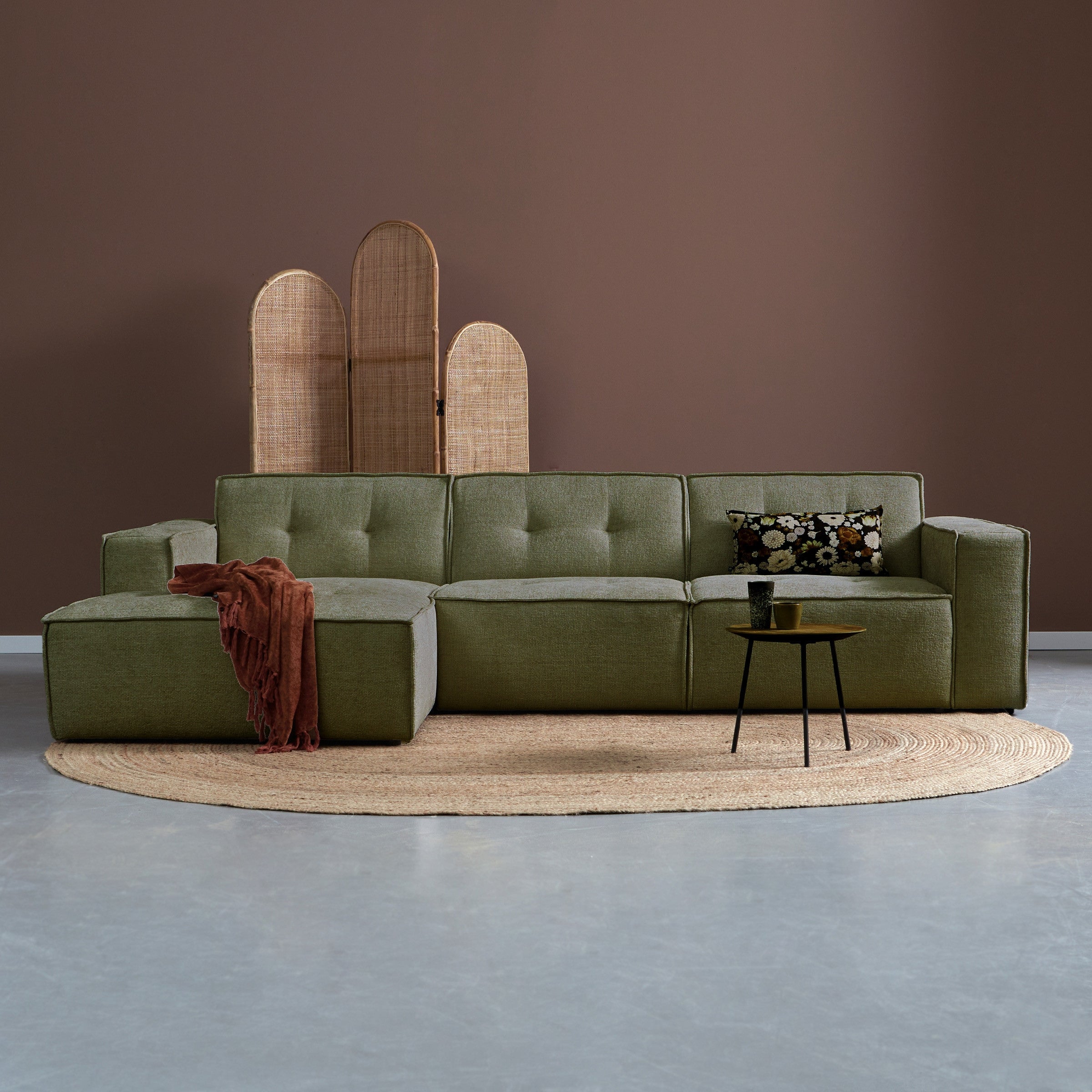 PEPP interiors Bank FLOW met chaise longue links - Majestic 607